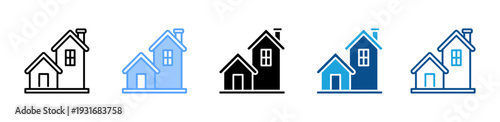 House icon multiple style and collection