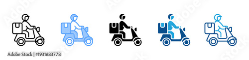 Delivery icon multiple style and collection