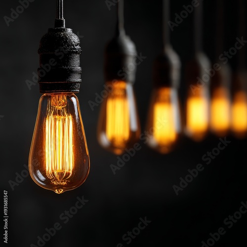 Edison Bulbs Showcase in Industrial Space