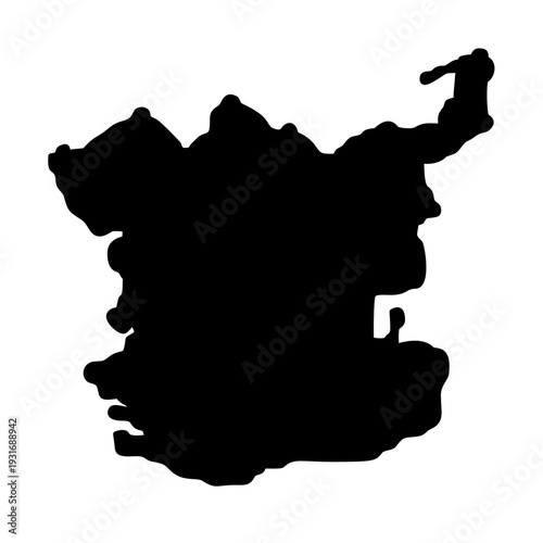 Rotterdam Netherlands map silhouette vector illustration