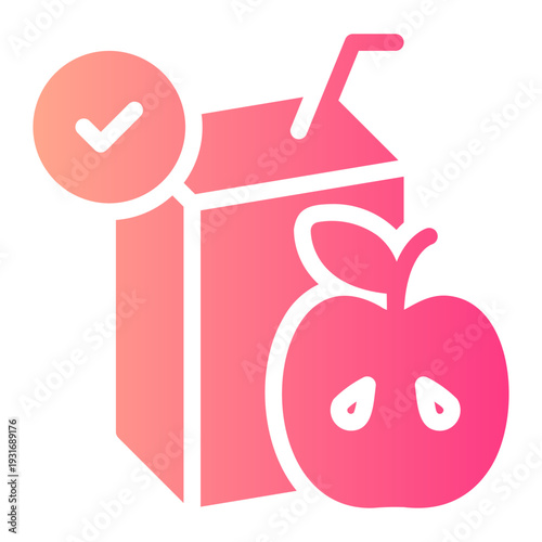 apple juice gradient icon