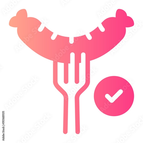 sausage gradient icon