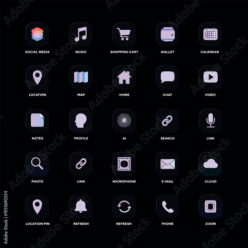 mobile phone icons
