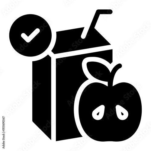 apple juice glyph icon