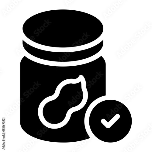 peanut butter glyph icon