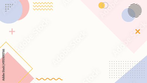 Pastel memphis blog banner background. Beautiful colorful abstract backgrounds. Abstract memphis background.