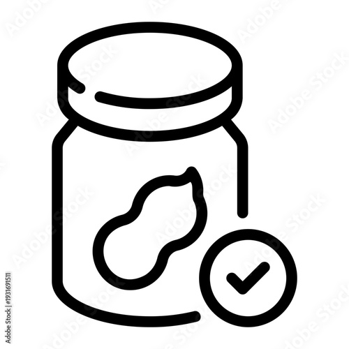 peanut butter line icon