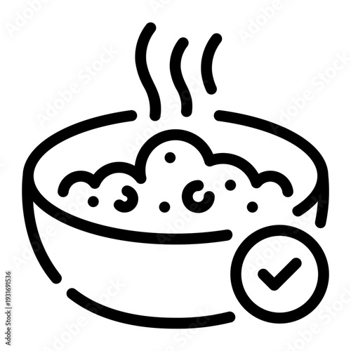porridge line icon
