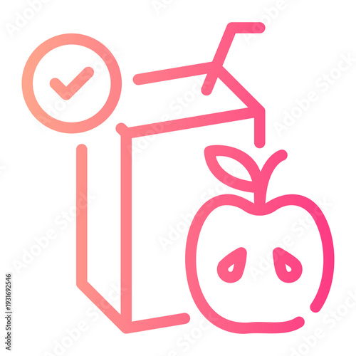 apple juice gradient icon