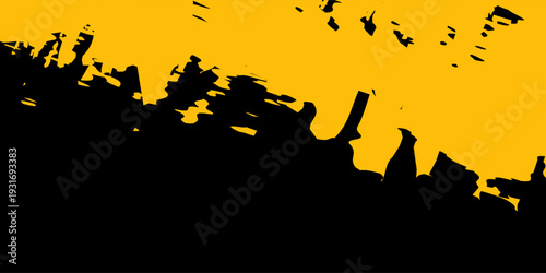 black and yellow abstract dirty grunge background banner, grimy, splatter empaty old