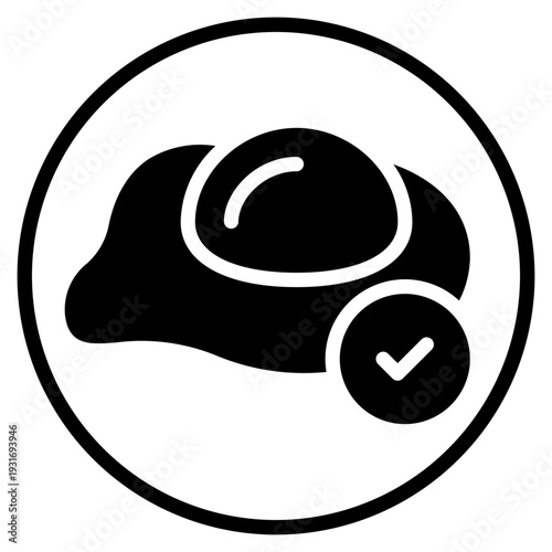 fried egg glyph icon