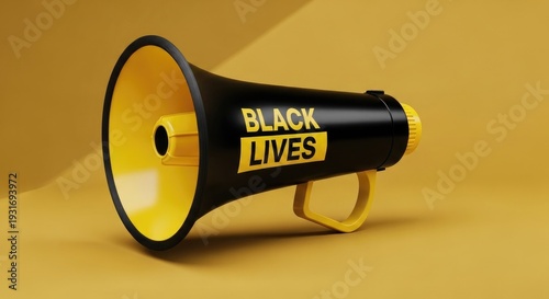 Black lives matter megaphone