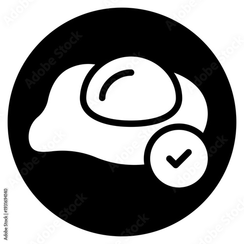 fried egg glyph icon