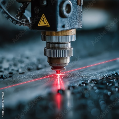 Laser Cutting Action in PCB Industry, Precision Manufacturing, High-Tech Workshop Environment, Close-Up View
