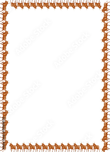 Bull frame. Corrida template. Vector colorful illustration flat cartoon style