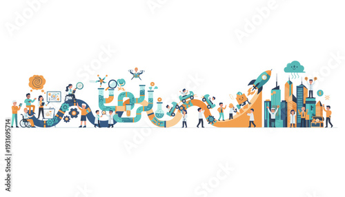 Dynamic Visualizing of Business Innovation Journey from Concept to Market Success