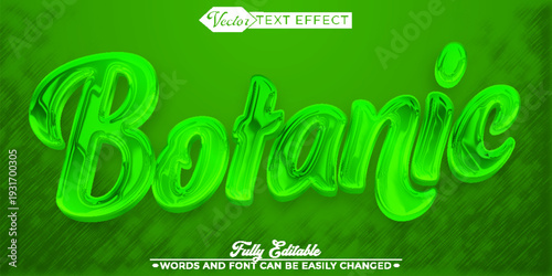  Botanic Floral Nature Herbal Garden Vector Fully Editable Smart Object Text Effect