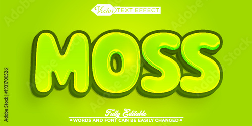  Moss Green Nature Forest Plant Vector Fully Editable Smart Object Text Effect