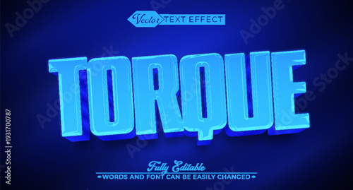  Torque Power Rotation Mechanical Engine Vector Fully Editable Smart Object Text Effect
