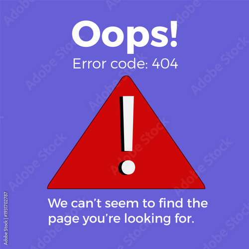 Error 404 page not found.Isolated vector for presentation, infographic, website, apps and other uses