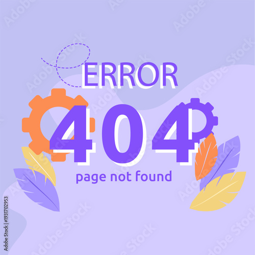 Error 404 page not found.Isolated vector for presentation, infographic, website, apps and other uses