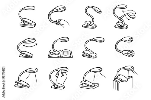 Arm wire segment icon modern clip book vector adaptive ergonomic light