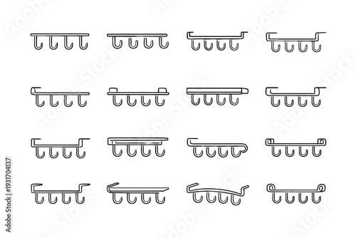 Elegant refined mug vector smooth minimalist kitchen rack bends minimal icon outline