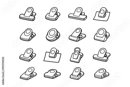 Lightweight vector body magnetic icons scenario concept use clip icon temporary