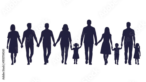 Diverse group of people holding hands in a circle, representing family unity and togetherness