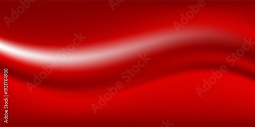 Luxury red satin smooth fabric background. Abstract background luxury red cloth or liquid wave or wavy folds of silk satin background. Red silky fabric.