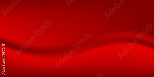 Luxury red satin smooth fabric background. Abstract background luxury red cloth or liquid wave or wavy folds of silk satin background. Red silky fabric.