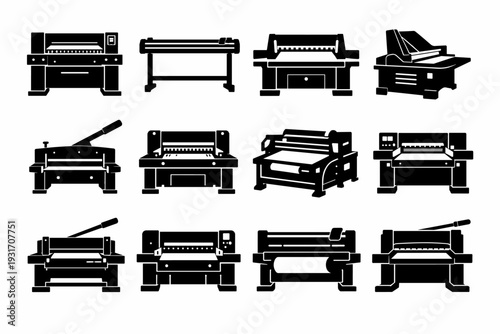 Black cutter image solid factory industrial vector generation machine icon format simple