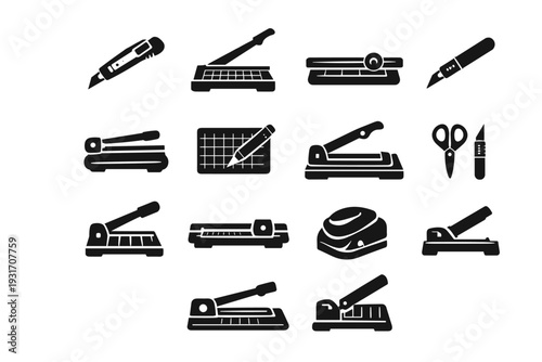 Vector device simple graphic generation creative craft icon image base black crafting