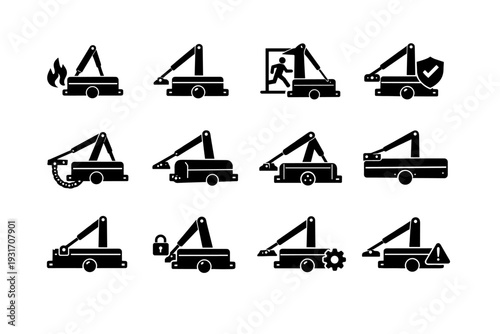 Closing protection icon regulated filled image generation simple safety black vector dependable