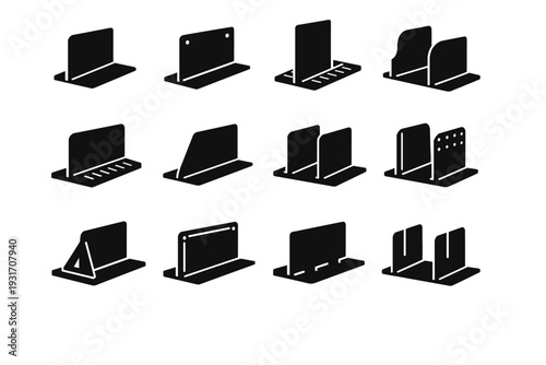 Image hardware vector utility simple partition divider icon shelf generation reinforced sturdy