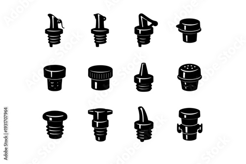 Image icon sealing tool pantry stopper vector style liquid simple generation bottle