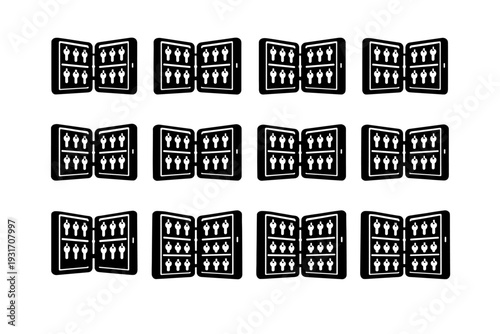 Image management vector icon generation storage filled evenly simple form hardware hook