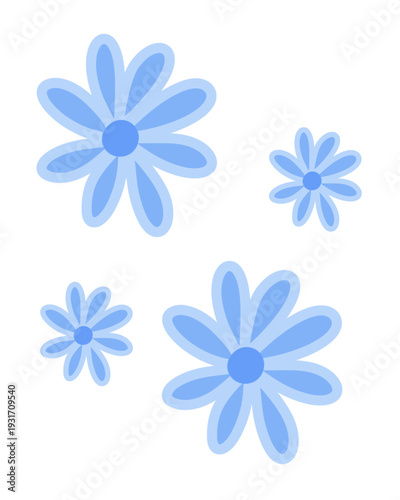 blue flowers on transparent background, pink flowers pattern cute sakura cherry blossoms flower pattern