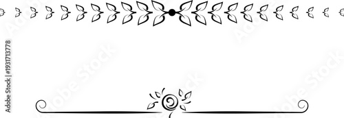 black and white set of delimiters for text, dividers