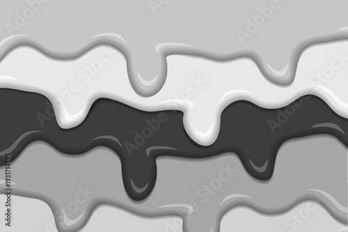 Different ice creams melting vintage background. Vector illustration