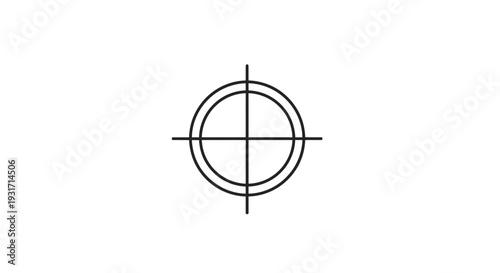 Simple black target icon on white background.