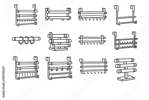 Stable icon vector rods jewelry door outline over smooth hanging concept refined