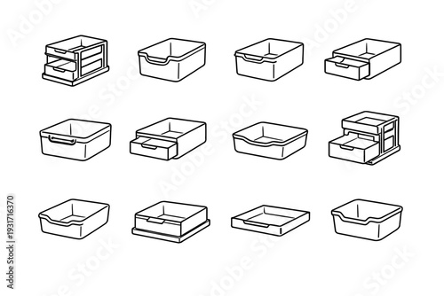 Vector organizer icon icons detail balanced clean modern reach bar retrieval efficient