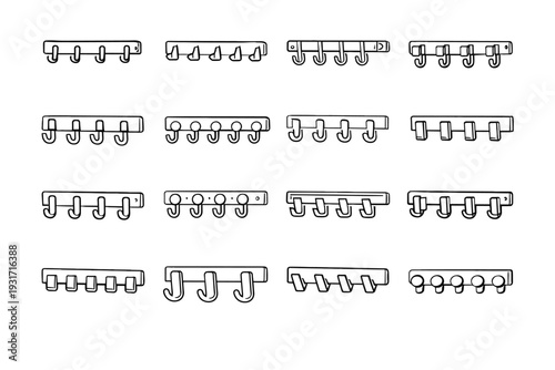 Smooth color hook refined interior vector modern icon proportions clean organizer aesthetic