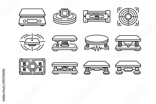 Scale digital vector accurate technology appearance modern tidy pressure icons icon load