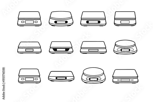Icon icons vector feature kitchen balanced screen digital interface outline scale module