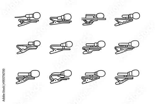 Discreet icon icons workstation microphone clean recording vector element concept geometry clip