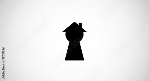 Conceptual representation of home ownership, security, and the idea of entering a dwelling