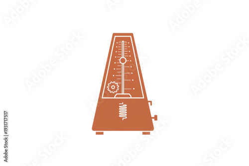 Musical Timing Device: A simple metronome illustration that evokes a feeling of musical structure and rhythm.