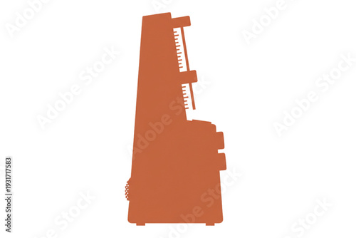 Metronome Silhouette: A precise silhouette of a classic metronome, a timeless tool, embodying the rhythmic heart of music with clean lines and simplicity.